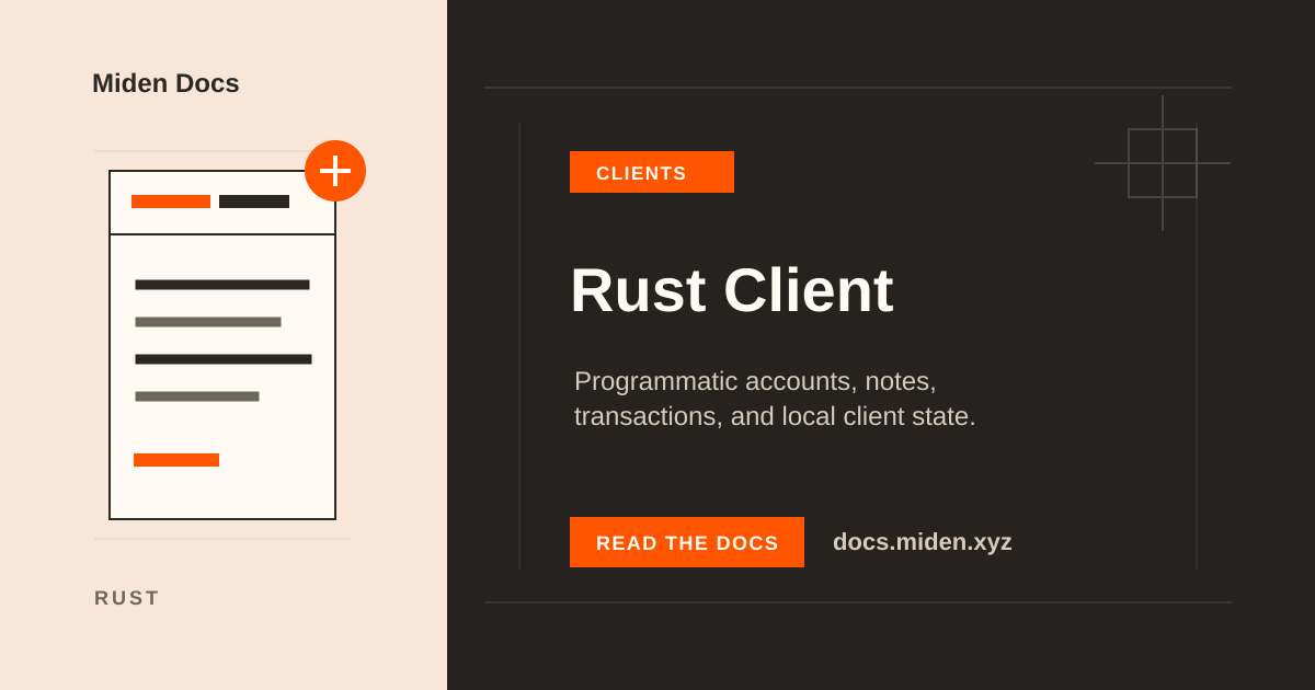 Rust Client Design | Miden Docs